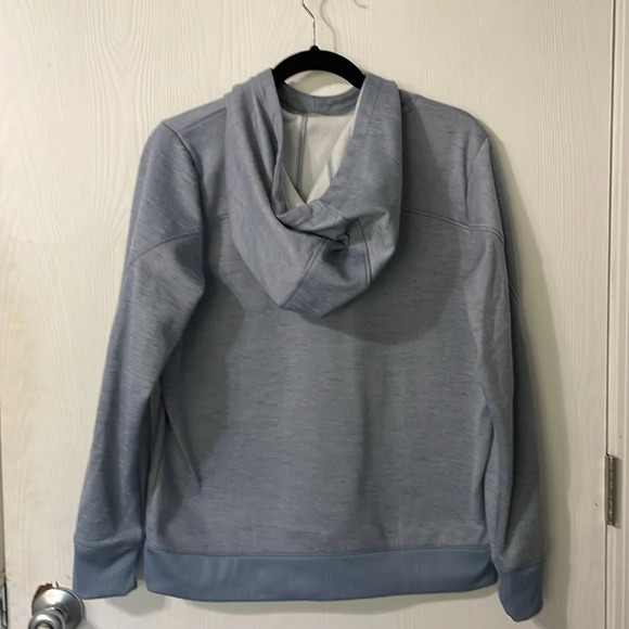 Under Armour Cold Gear Loose hooded sweatshirt blue/purple with logo size medium - Picture 5 of 6